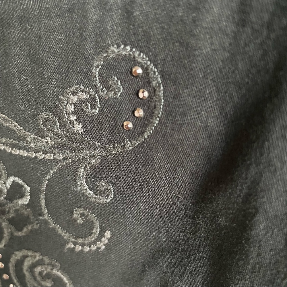 Gloria Vanderbilt Brooke Skimmer Capri Pants Women’s 8 Missy Beaded Embroidered - Picture 7 of 16